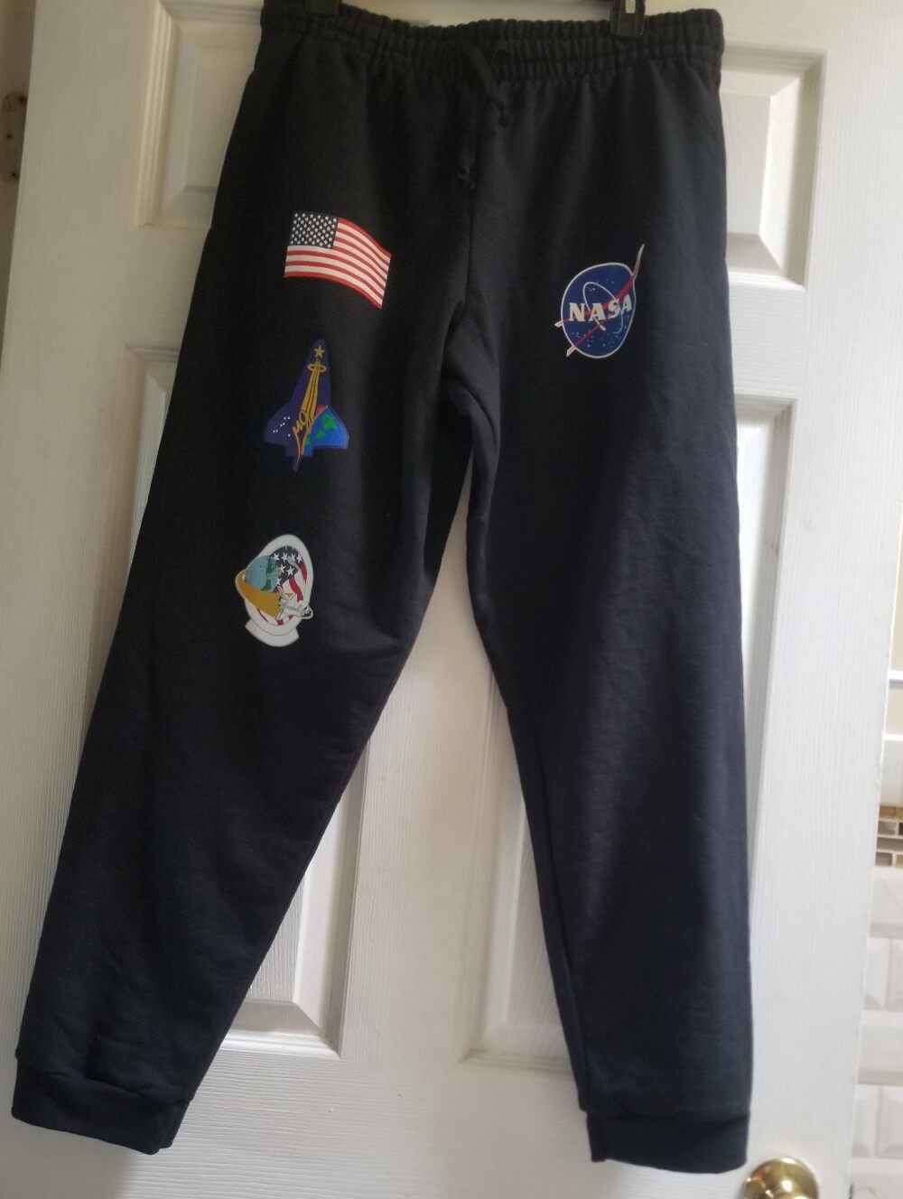 Bowery Supply Co Kids Black Sweatpants with Space Theme Size XL - New